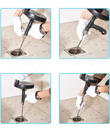 Hand-cranked Toilet Sewer Dredging Tool - Drain Pipe Spiral Pipe Cleaning Pipe Tool Bathroom Toilet Kitchen Sewer Sink Rotating Pipe Sewer Hair Remover Tool - Buy Online on GoSupps.com