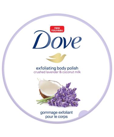 Dove Exfoliating Body Polish Body Scrub Crushed Lavender & Coconut Milk 10.5 oz - Gentle Exfoliation for Silky Smooth Skin - Buy Online on GoSupps.com