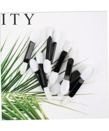 Eye shadow stick 50pcs Disposable Double Ended Sponge Eye Shadow Applicators Dual Sided Eyeshadow Brush Sponge Tipped Oval Makeup Applicator Black Handle - Buy Online on GoSupps.com