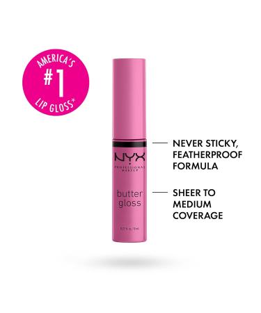 NYX Butter Gloss Merengue (Pink Lilac) - Non-Sticky Lip Gloss 0.27 Fl Oz - Buy Online on GoSupps.com