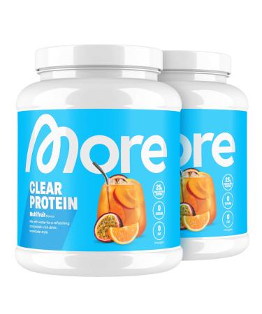 More Clear protein multifruch 2 x 600 g protein drink with whey isolate tested quality - made in Germany 2 x multifrucht 600g (2 -pack)