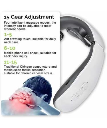 Relaxnecker Portable Neck Massager - Heated Pain Relief 4 Modes & 15 Levels of Intensity - Ideal for Neck Pain Relief - Buy Online on GoSupps.com