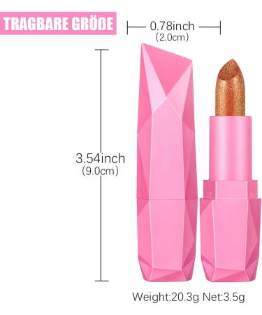 Rouge l vres m tallique rose paillet avec paillettes diamant imperm able et durable brillant 3D avec formule cr meuse et hydratante couleur intense - Buy Online on GoSupps.com