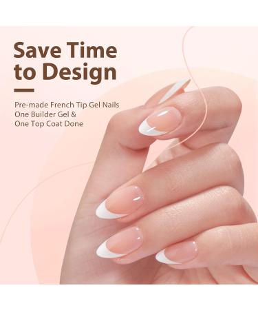 BARTBOX French Press On Nails - Short Almond Soft Gel Nail Tips | Beige 1ml Pack with Pre-Applied Primer & Base Coat | No Filing Required - Buy Online on GoSupps.com