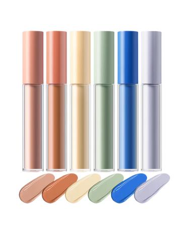High Coverage Concealer - Concealer Stick Full Coverage - 6 Pieces Long Lasting Face Makeup Sticks Contour Highlighter for Mature Skin Spots and Dullness