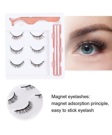 5D False Eyelashes Complete Makeup Set | 3 Pairs Magnetic Lashes Eyeliner & Tweezers - Shop Internationally - Buy Online on GoSupps.com