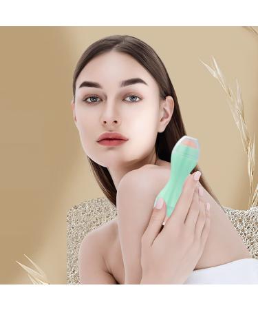Oil-Absorbing Volcanic Roller | Double Head Facial Scooter with Interchangeable Balls | Portable Oil Control Green B - Buy Online on GoSupps.com