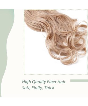 24/60cm Curly Claw On Ponytail Extension | Wavy Clip In Synthetic Hairpiece | Golden Mix Bleach Blonde - 24 Inch - Buy Online on GoSupps.com