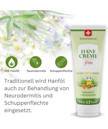  SwissMedicus SwissMedicus Strong Hemp Cream | Soothes and regenerates | Suitable for intensive treatment of dry sensitive and irritated areas | 30% premium hemp oil | 75 ml - Buy Online on GoSupps.com