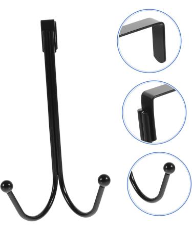 RORPOIR 2pcs Hangers Hook Wreath Hanger Black Coat Rack Over The Door Coat Hat Hanger Nail Hanger Rack 17.00X9.00X8.00CM Black - Buy Online on GoSupps.com