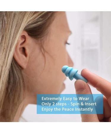 10pcs Silicone Ear Plugs - Noise Reduction & Waterproof Reusable Soundproof Earplugs in Blue | International Shipping Available - Buy Online on GoSupps.com
