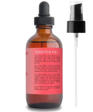 Organic Red Raspberry Seed Oil - 100% Pure 4oz Moisturizing Oil for Sensitive Skin - Buy Online on GoSupps.com