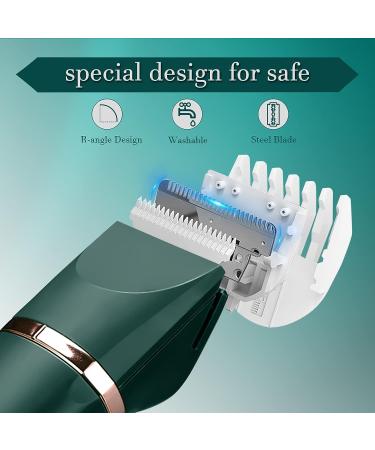 Senignol Women's 2-in-1 Bikini Trimmer & Electric Razor - IPX7 Waterproof Body Trimmer for Women - Valentines Day Gift in Green - Buy Online on GoSupps.com