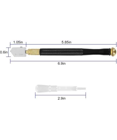 Glass Cutter Tool Set  2mm-20mm Mirror Cutting Tools Glass Cutter for Thick Glass Mirrors Tiles Mosaic  Pencil Style Oil Feed Carbide Tip with 3 Types 8 Replacement Heads  Screwdriver and Oil Dropper - Buy Online on GoSupps.com
