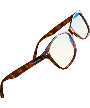 Buy Swanwick Blue Light Blocking Glasses - Anti Eyestrain & Headache Relief for Men & Women | Classic Day Swannies (Tortoise Shell) | Improve Sleep & Protect Eyes - Buy Online on GoSupps.com