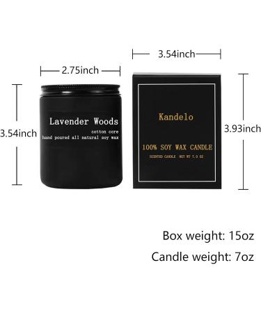 Scented Cedar Candle 7oz - 45 Hour Burn | Perfect Gifts for Women & Men | Spring Soy Candles in Black Jar | Reusable Candle Gift - Buy Online on GoSupps.com