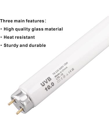 DERPIPE Reptile Light UVB 10.0 T8 Fluorescent Tube 15W for Desert Animals - Enhance D3 Synthesis | Lizard, Snake, Turtle Lamp - Buy Online on GoSupps.com