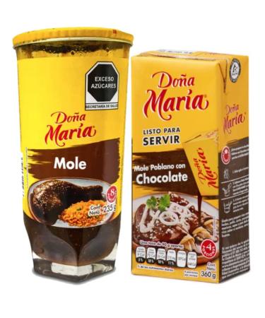 Mole Mexican Paste Dona Maria 233g and Mole Ready to Serve 360g Combo