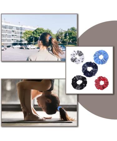 5 Pieces Hair Scrunchies Soft Bandana Cotton Scrunchies Hair Elastics Ties for Women and Girls - Buy Online on GoSupps.com
