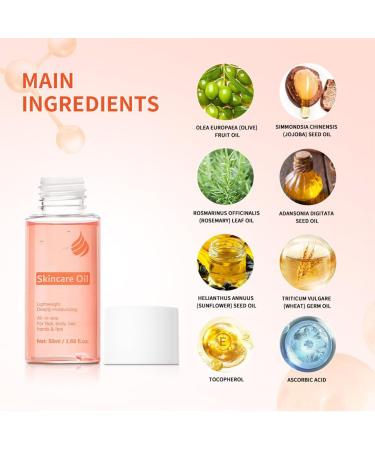 PCC PTYXIS Facial Skin Oil Feminine Body Oil Improves Stretch Marks and Uneven Skin Tone Moisturizing Formula Suitable for Body Face Hair 50 ml 50 g 1er Pack - Buy Online on GoSupps.com