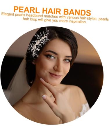 Ipetboom Braided Pearl Hair Comb Hair Accessories for Bride Wedding Headpiece Womens Hair Accessories Diamond Crystal Flower Hair Pins Abs Hair up Dinner Party The Side White - Buy Online on GoSupps.com