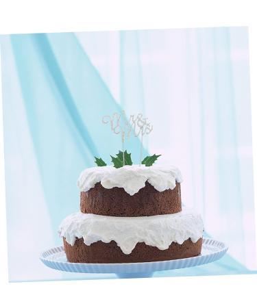 Mr & Mrs Cake Topper - Engagement & Anniversary Decor | Cupcake Insert & Sign | Silver 17.5x13CM - Buy Online on GoSupps.com