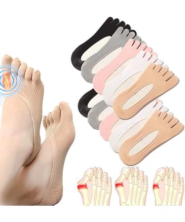 Orthoes Bunion Relief Socks Projoint Antibunions Health Sock Strongjoints Bunion Relief Socks Orthotoe Compression Socks Five Finger Socks (10Pairs-Multi)