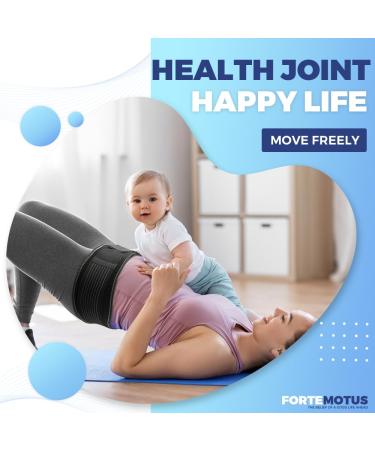 FORTEMOTUS Sacroiliac SI Joint Hip Belt Fully Adjustable Lower Back Support Relief from Si Joint Sciatica Pelvis Back Pain Hip Braces for Sacral Nerve Hip Braces for Women and Men Obsidian Medium - Buy Online on GoSupps.com