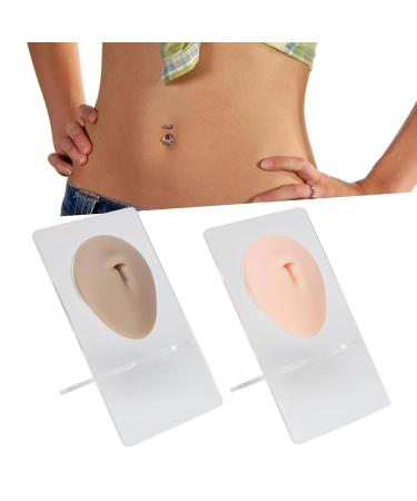 Soft Silicone Belly Button Model - Safe Piercing Tool for Beginners | Reusable & Instructional Guide - Buy Online on GoSupps.com
