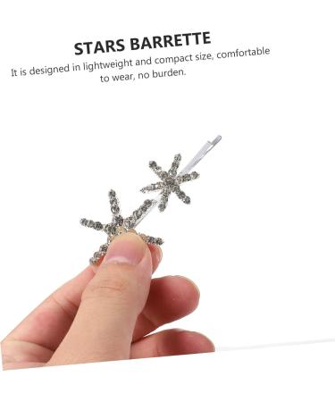 MAGICLULU 3 Sets Star Hairpin Rhinestone Barrettes for Women Hair Clip for Wedding Pearl Hair Accessories Pearl Clips for Hair Bobby Clips Bride Korean Rhinestones Female Star - Buy Online on GoSupps.com