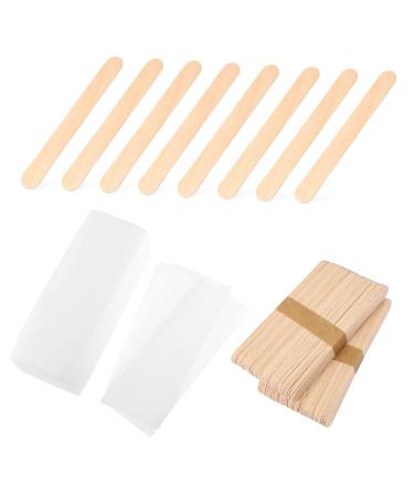 Minkissy wax paper wax stick wax set for women hard wax and stripes wax applicator sticks for body nose wax sticks for hair removal wax spatula face small wax wood