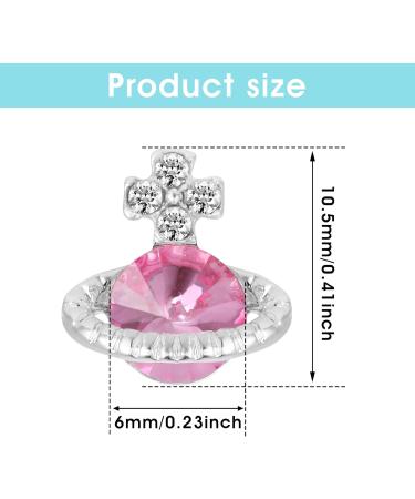 WLLHYF 48Pcs Planet Nail Rhinestones Charms Alloy Diamond Crystal Luxury Nail Charms 3D Shiny Saturn Shape Nail Art DIY Crafts Nail Art Accessories for Women Girls - Buy Online on GoSupps.com