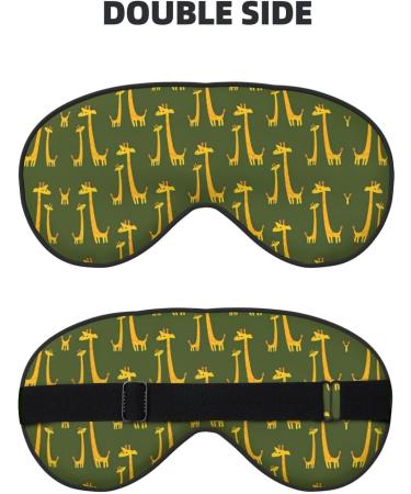 Cartoon Giraffe Print Soft Eye Mask | Sleep Eye Mask for Women & Men | Perfect for Travel & Relaxation - Buy Online on GoSupps.com