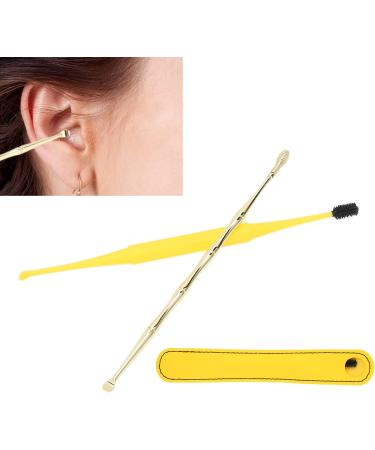 Ear Cleaner Set Durable Easy To Carry Spring Ear Spoon Set for Home(yellow) - Buy Online on GoSupps.com