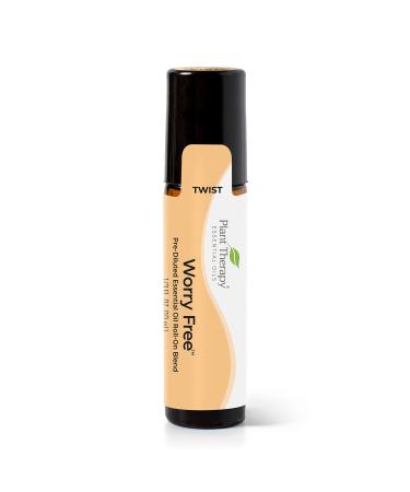 Plant Therapy Worry Free Essential Oil Blend Pre-Diluted Roll-On 10 mL (1/3 oz) 100% Pure Natural Aromatherapy