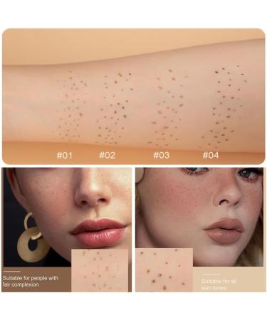 Cerioll Freckles pen freckle pen freckles makeup pen natural lifelike fake freckles makeup pen faux freckles makeup pen waterproof freckle pen light brown + natural coffee + chestnut + dark brown - Buy Online on GoSupps.com