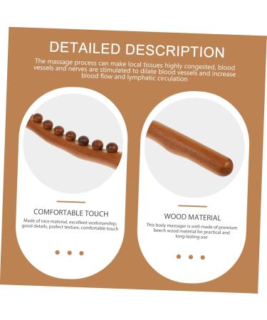 Lurrose 3-Stick Roll Rod with 10 Pearl Muscle Suction | Wooden Hand Massager & Body Massage Roller | Manual Muscle Roller for Neck & Back Therapy - Set of 3 (52x4x2 cm) - Buy Online on GoSupps.com