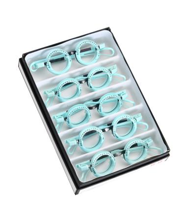 TCCOC glasses equipment optometry-proof ultra-light optometry frame frame adjustable ironing glasses frame comfortable to wear (color: blue size: 5-packs) 5-packs blue