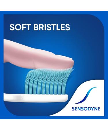 Sensodyne Toothbrush - Soft Rounded Bristles for Sensitive Teeth | 4-Piece Set - Manual Adult Toothbrushes - International Shipping Available - Buy Online on GoSupps.com