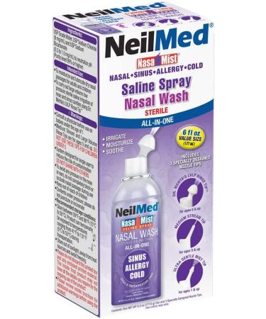 NeilMed NasaMist Multi-Purpose Saline Spray - 6.3 Fl Oz | Nasal Relief & Hydration - Buy Online on GoSupps.com