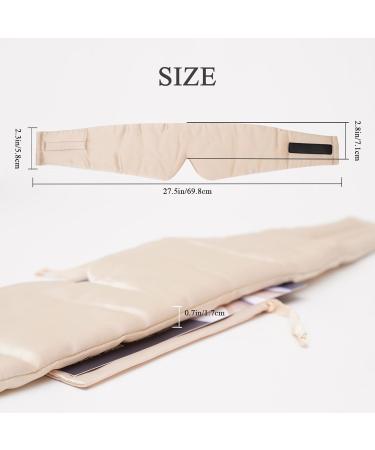 100% Silk Sleep Mask | Comfortable Blackout Eye Mask for Men & Women | Adjustable Large Eye Masks for Side Sleepers - Buy Online on GoSupps.com