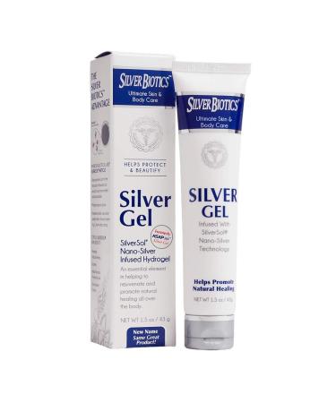 American Biotech Labs - Silver Biotics Solution - Colloidal Silver Gel - Silversol Nano-silver Infused silver -Structured Coloidal Hydrogel - 1.5 Oz. 20 Ppm Colloidal Silver