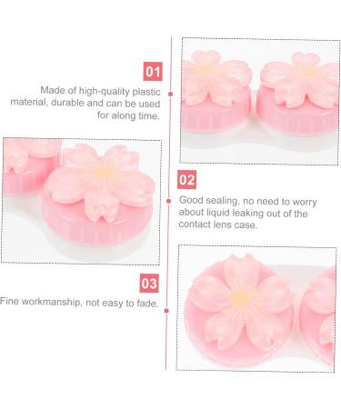 BUIFULSIC Mini Travel Contact Lens Case | Pink 3-Compartment Holder with Mirror & Film | Compact Glasses Storage Set (7x4.5x2.5cm) - Buy Online on GoSupps.com