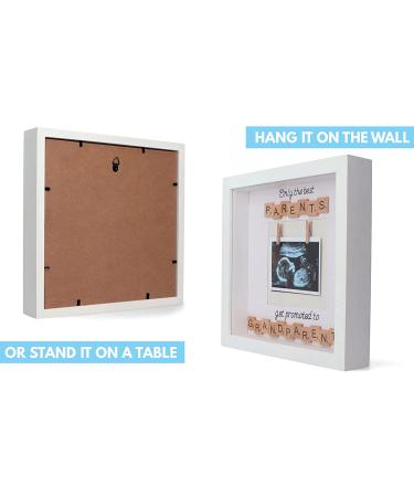 Sonogram Picture Frame for New Grandma & Grandpa | Scrabble Style Letters | Keepsake Ultrasound Frame | Nursery Dcor | Best Baby Announcement - Buy Online on GoSupps.com
