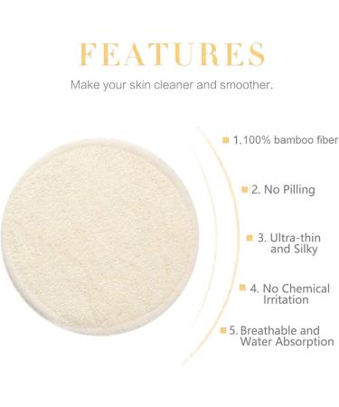 Honrane Cotton Pad Holder Cosmetic Cotton Pad Organizer 12Pcs/Set Makeup Remover Pad Facial Cleansing Reusable Round Puffs with Mesh Bag for Home Use Cotton - Buy Online on GoSupps.com