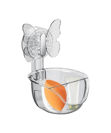 Beauty Sponge Holder | Makeup Sponge Drying Stand - Clear Cosmetic Face Blender Display Stand Sponge Powder Puff Drying Container Transparent Gray