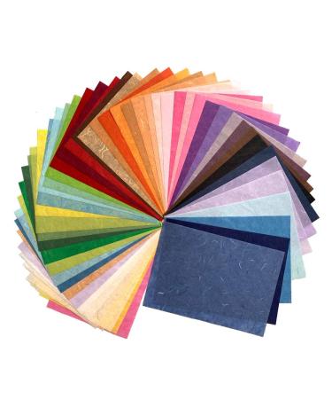 50 Sheets Mixed Colors A4 Sheets Thin Mulberry Paper Sheets Art Tissue Washi Paper Design Craft Art Origami Suppliers Card Making