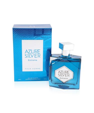 Azure Silver Extreme Spray Cologne - Eau De Toilette for Men - 3.4 fl.oz