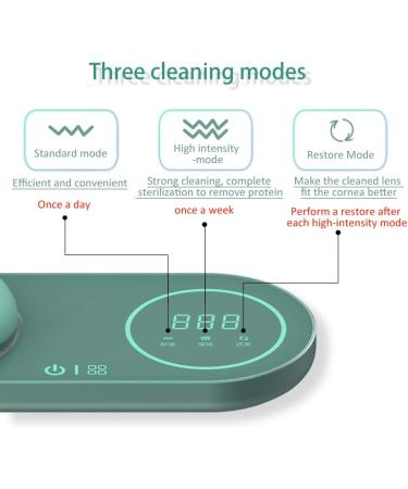 Contact Lens Cleaner Contact Lens case Daily Care Portable with Mirror Tweezers and Wireless Charging - Buy Online on GoSupps.com