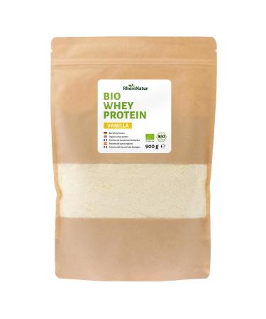 RheinNatur RheinNatur Organic Vanilla Whey Protein Powder 900g - Protein Powder with Natural Flavour and Soy Free - 100% Organic Whey Pr
